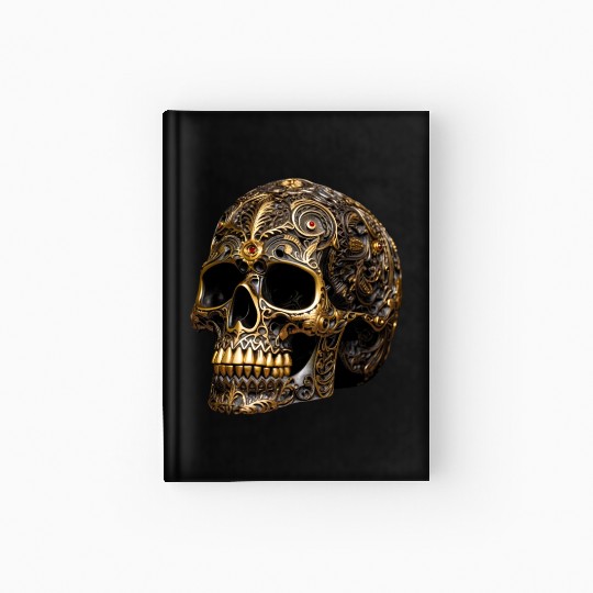 Golden Skull Hardcover Journal