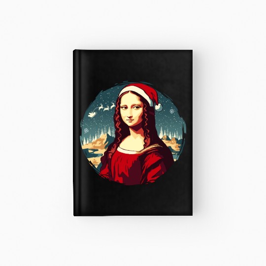 Mona Lisa Funny Christmas Art Hardcover Journal
