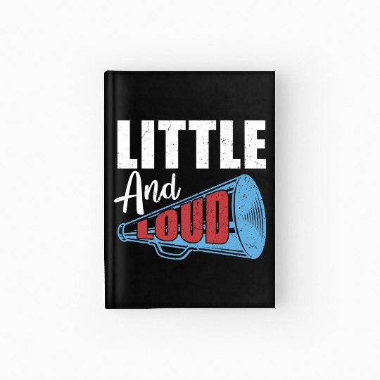 Small and loud cheerleader gift cheerleading Hardcover Journal
