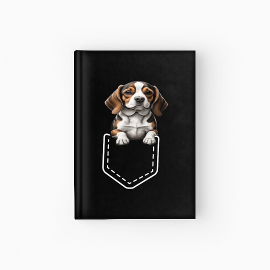 little Dog pocket design Hardcover Journal