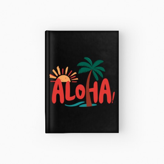 Tropical Aloha Beach Hardcover Journal | Relaxing Island Hardcover Journal