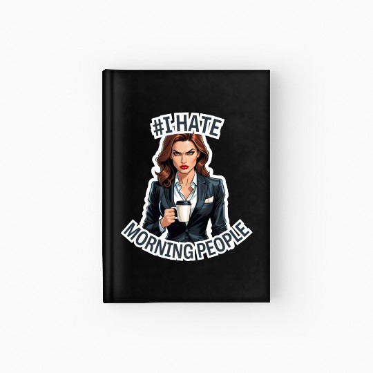 Business Woman #I hate morning people Version 1 Hardcover Journal