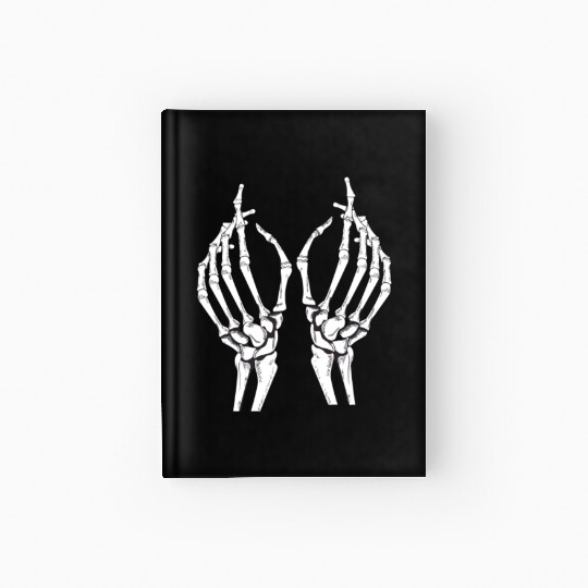 Unisex Hardcover Journal Skeleton Hand Featuring Hauntingly