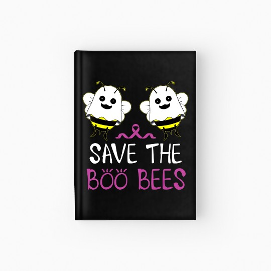 Save The Boo Bees Breast Cancer Awareness Hardcover Journal