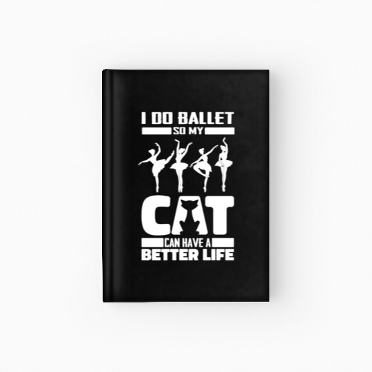 Ballet Ballerina Cat Hardcover Journal