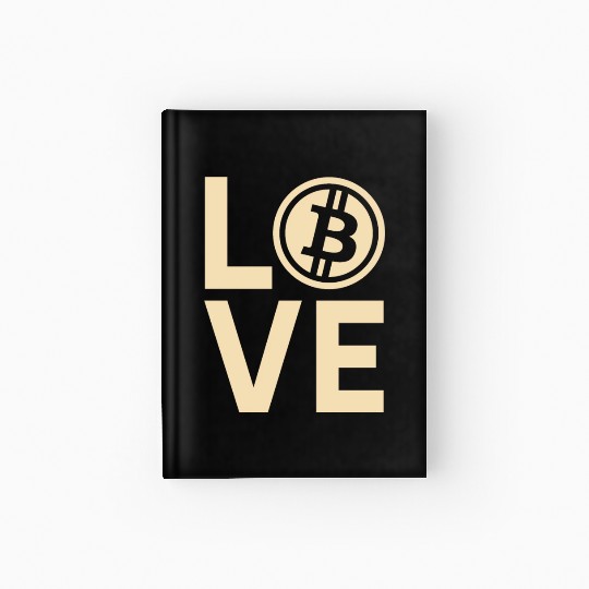 Modern Bitcoin Love Design Hardcover Journal