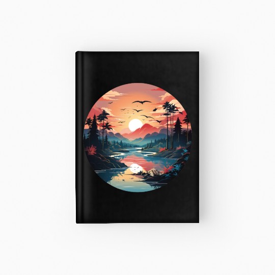 Sunrise Dawn Serene Lakeside Symphony Hardcover Journal