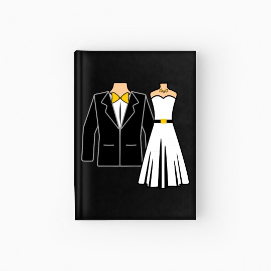 Wedding clothes bride groom Hardcover Journal