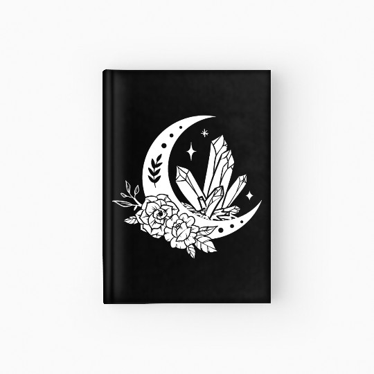 "Crystal Moon Flowers" Hardcover Journal