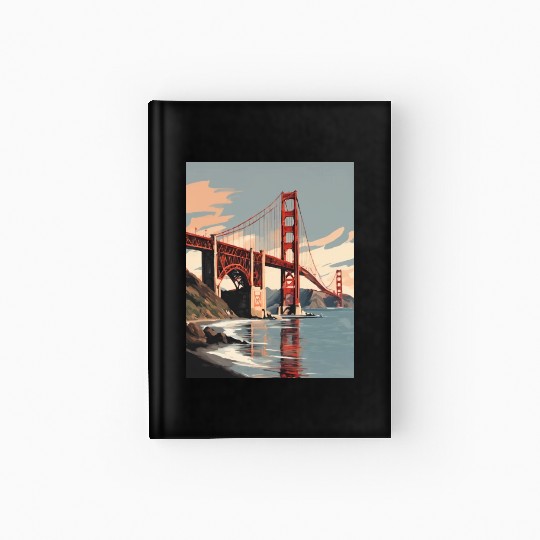 Golden Gate Bridge California Hardcover Journal, Golden Gate