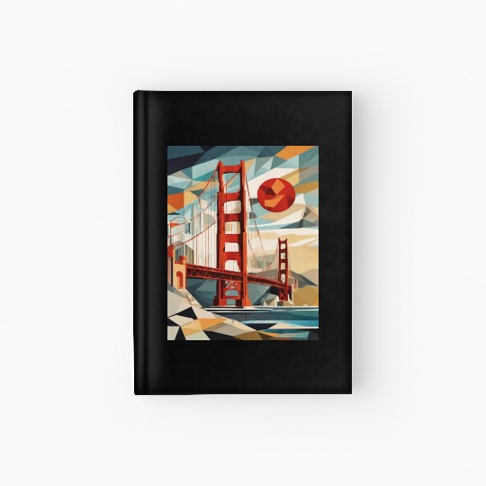 Golden Gate Bridge California Hardcover Journal, Golden Gate
