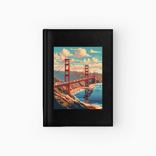 Golden Gate Bridge California Hardcover Journal Hardcover Journal, Golden