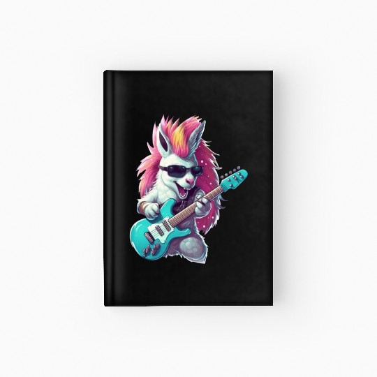 Punk unicorn guitarist Hardcover Journal