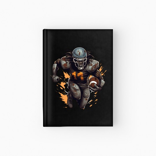 American Football Player Monster Halloween costume Hardcover Journal