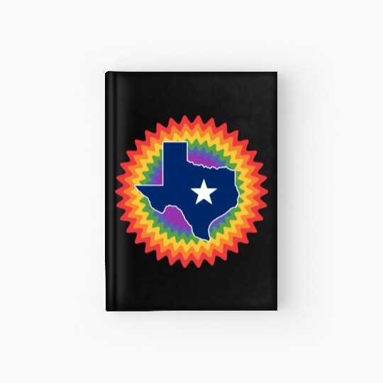 Texas Map Design for proud LGBT+ Texans Hardcover Journal