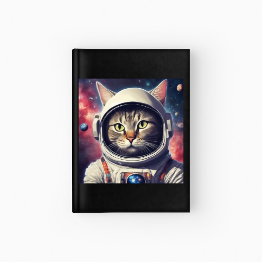 space cat Hardcover Journal