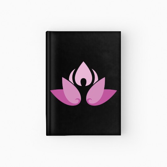 Meditative Lotus Tranquility Design Hardcover Journal
