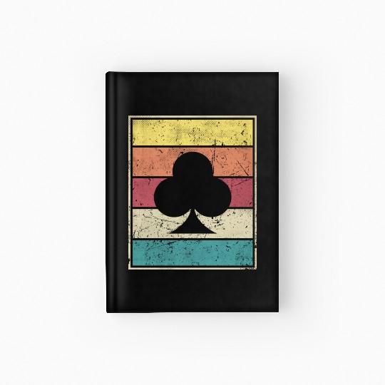 Clubs Playing Card Poker Symbol Hardcover Journal