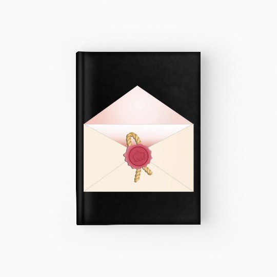 beautiful envelope with an elegant seal Hardcover Journal
