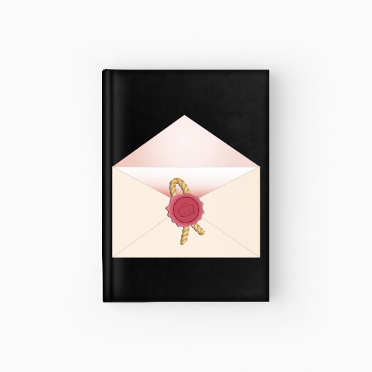 beautiful envelope with an elegant seal Hardcover Journal