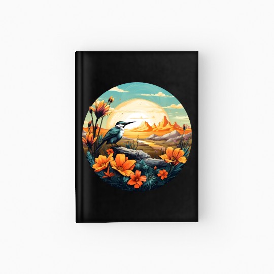 Beautiful Bird And Orange Morning Sunrise Hardcover Journal