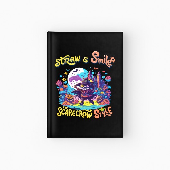 Straw & Smile The Scarecrow Funny Cute Halloween Hardcover Journal