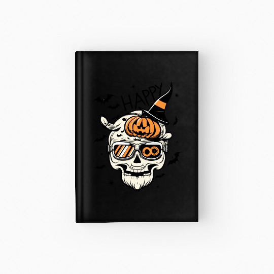 Skull Candy Punppkin Halloween Hardcover Journal