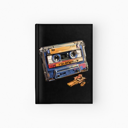 90s Nostalgia Cassette Hardcover Journal
