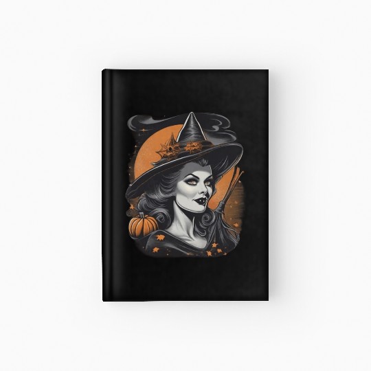hallowen witch design 30 Hardcover Journal
