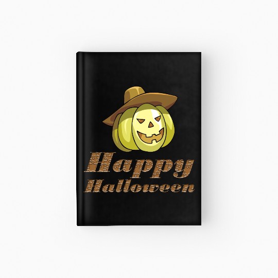 halloween witch pumpkin card free stock photo Hardcover Journal