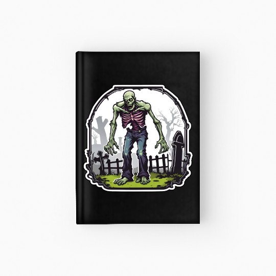 Zombie / Monster / Halloween / green / Cemetery Hardcover Journal