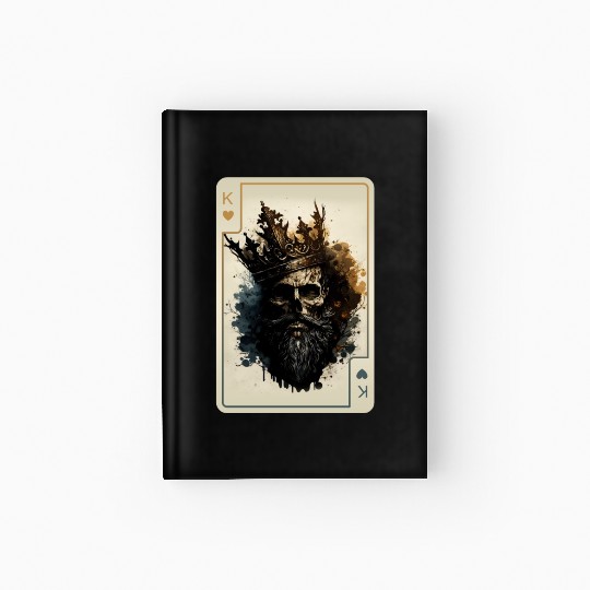 King of Hearts Creepy Card Game Poker Hardcover Journal