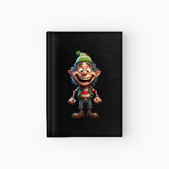 Joyful Christmas Cartoon Festive Frolics Hardcover Journal