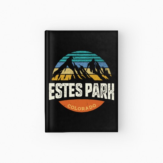 Estes Park Colorado Vintage Mountain Buffalo Hardcover Journal