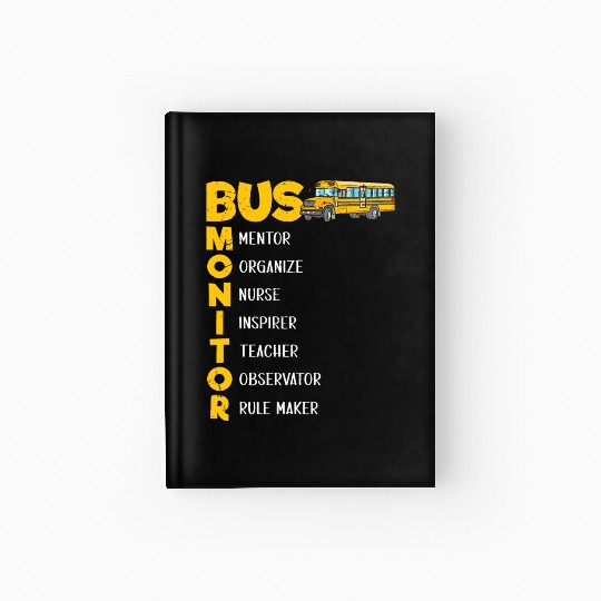 School Bus Aide Women Bus Monitor Hardcover Journal