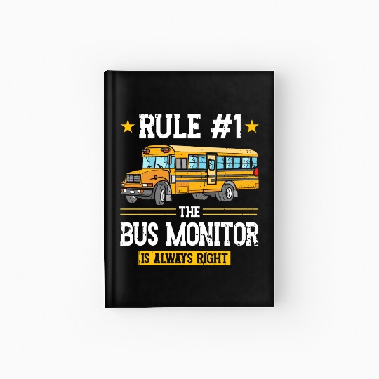 School Bus Aide Back To School Bus Monitor Hardcover Journal
