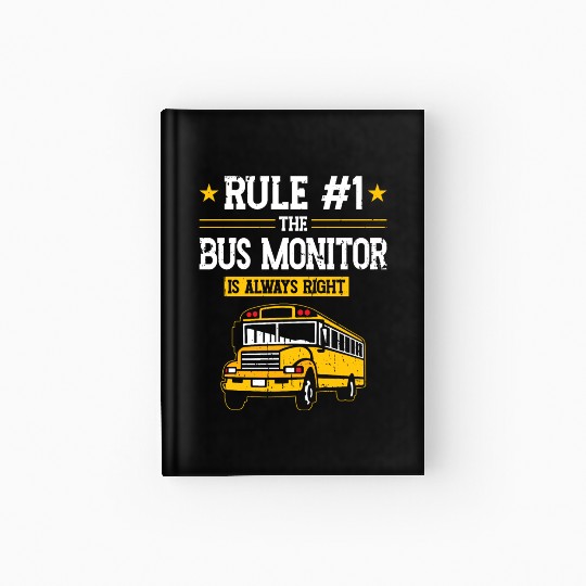 School Bus Aide Women Back To School Bus Monitor Hardcover Journal