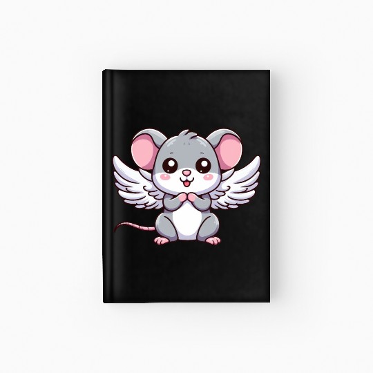 Mouse Angel Wings Hardcover Journal