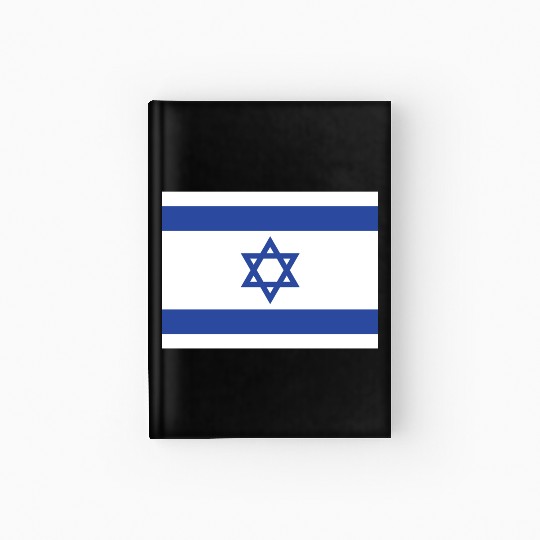 Israeli Flag with Star of David Design Hardcover Journal