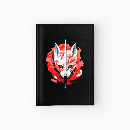 Fox Maske Kitsune Japan Anime Kumiho Samurai Hardcover Journal