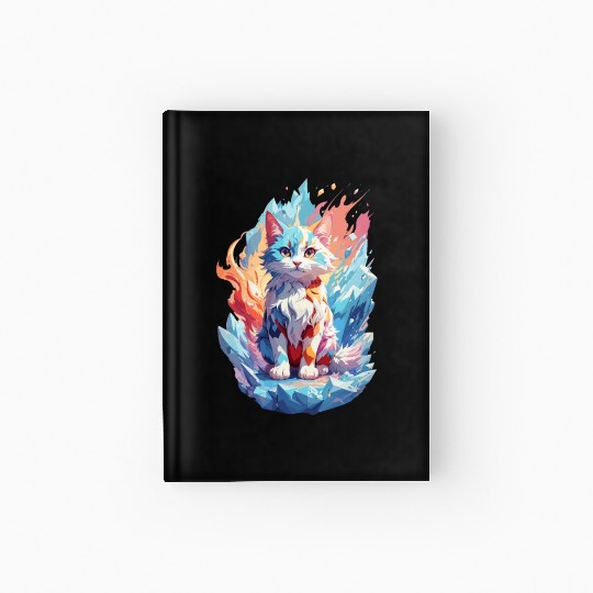 Cute Crystal Fantasy Cat Design Hardcover Journal
