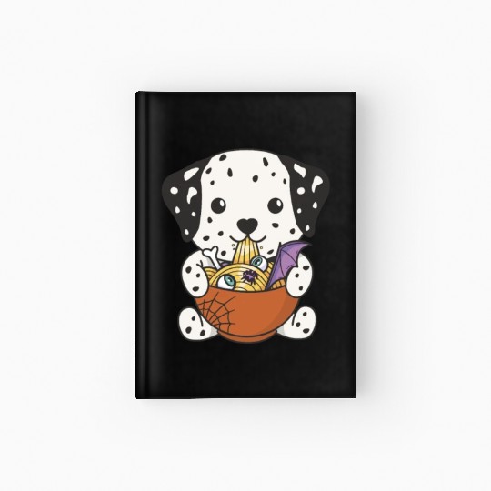 Noodles Japanese Noodles Halloween Dalmatians Hardcover Journal