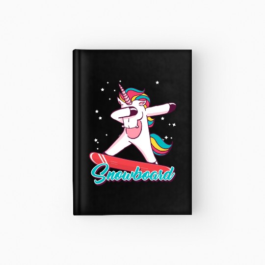 Snowboard Girls Snowboarding Unicorn Hardcover Journal