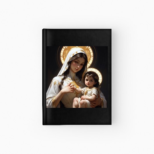 Beautiful Mother Mary and Baby Jesus Hardcover Journal