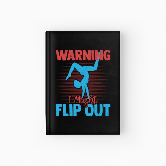 Warning I Might Flip Out Cheerleading Cheerleader Hardcover Journal