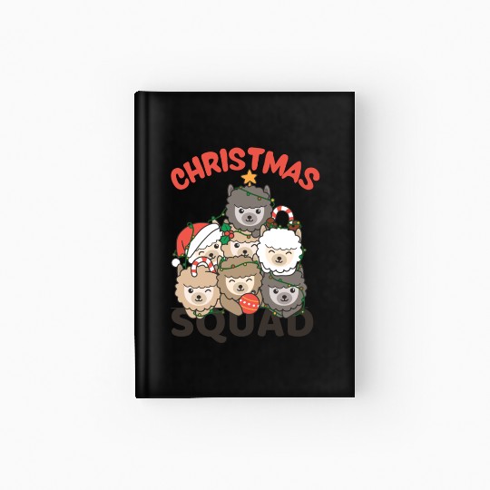 Alpaca Christmas Tree Christmas Squad Alpacas Hardcover Journal