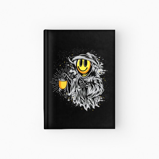 Smiley reaper | scary lantern halloween fun Hardcover Journal