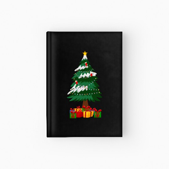 Merry Christmas Tree with Surprise Presents Boxes Hardcover Journal