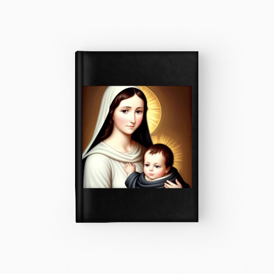 Mother Mary and Baby Jesus Hardcover Journal