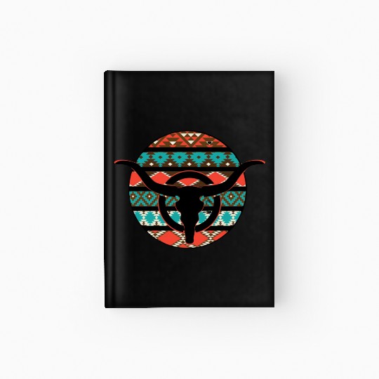 Retro Cow Skull Hardcover Journal